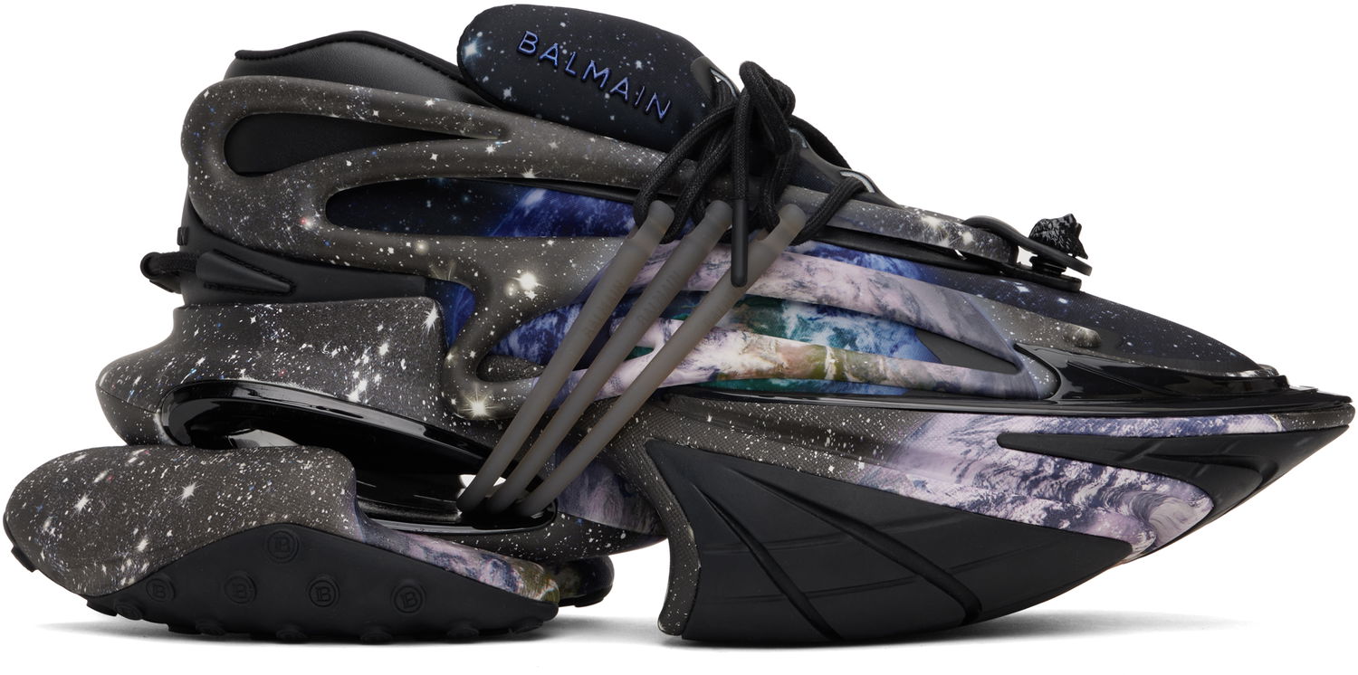 Tenisky a topánky Balmain Balmain Unicorn Low Earth & Stars Print Čierna | EM0VJ309KERT, 0