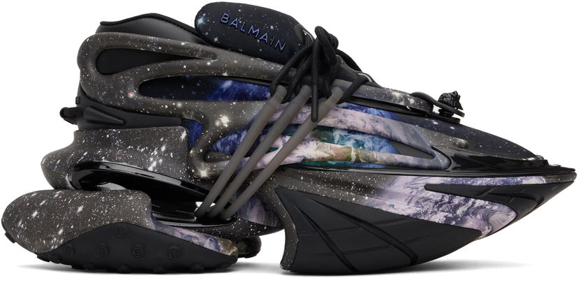 Tenisky a topánky Balmain Balmain Unicorn Low Earth & Stars Print Čierna | EM0VJ309KERT