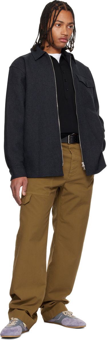 Bunda Dries Van Noten Dries Van Noten Cotton Zip-Up Shirt Jacket Šedá | 252-020786-2118, 3