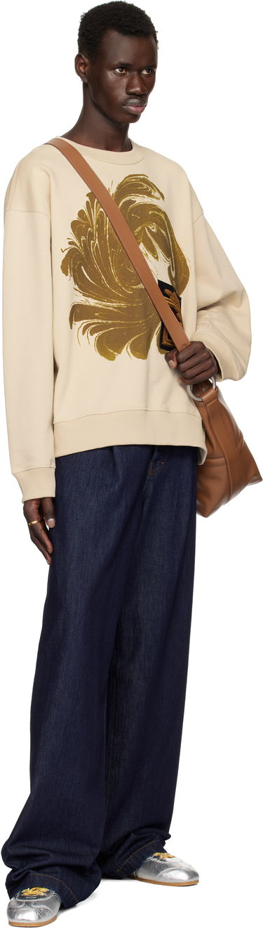 Mikina Dries Van Noten Dries Van Noten Appliqué Sweatshirt Béžová | 251-021166-1610, 3