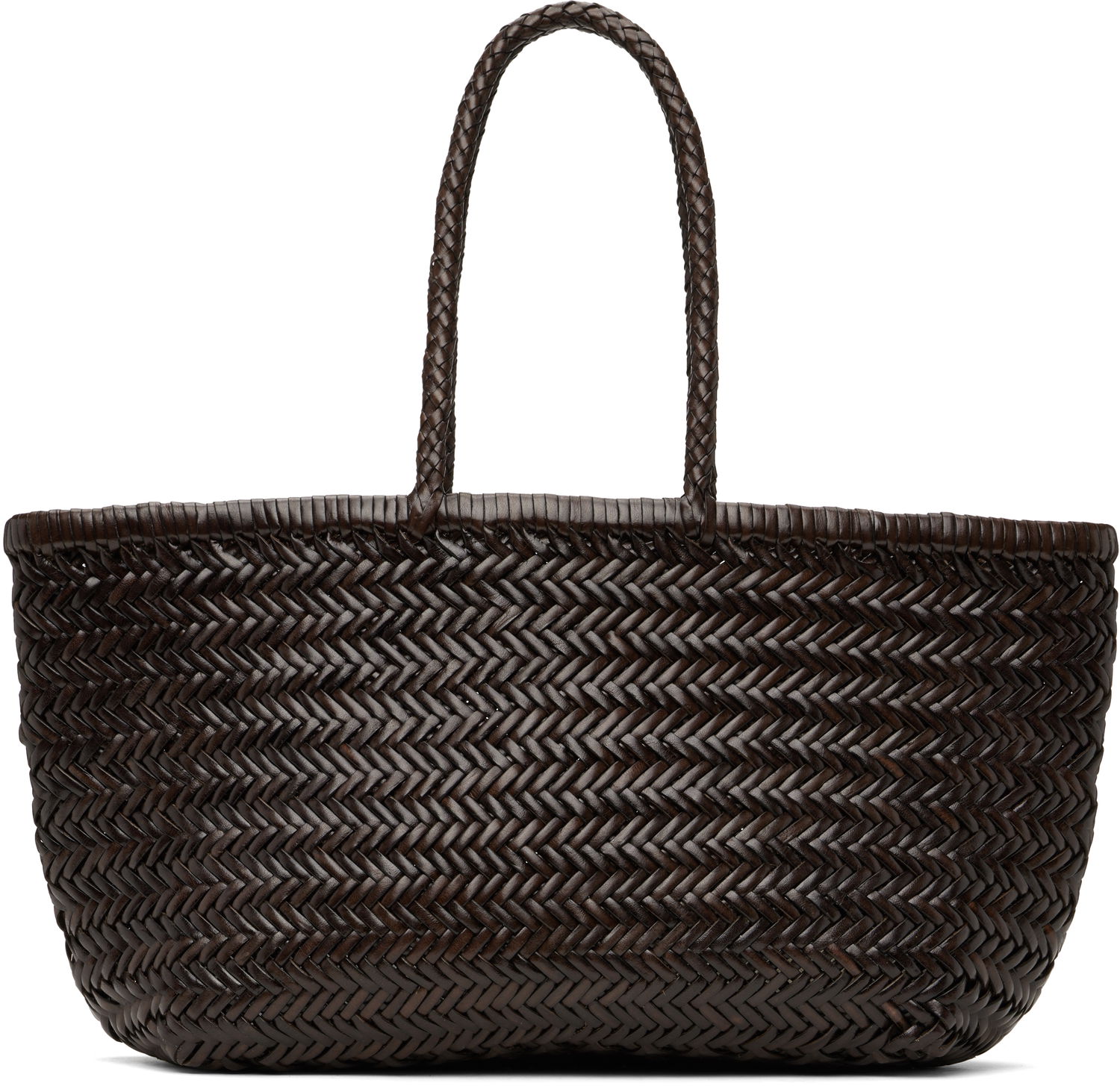 Tote bag Dragon Diffusion Dragon Diffusion Triple Jump Big Woven Leather Tote Hnedá | 8810, 0