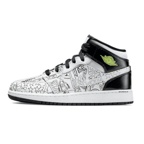 Tenisky a topánky Jordan Air Jordan 1 Mid SE "DIY" GS Biela | DC4099-100, 0