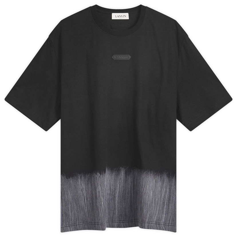 Tričko LANVIN Mohair Patch Logo T-Shirt Čierna | RU-TS0010-J159-H24-10