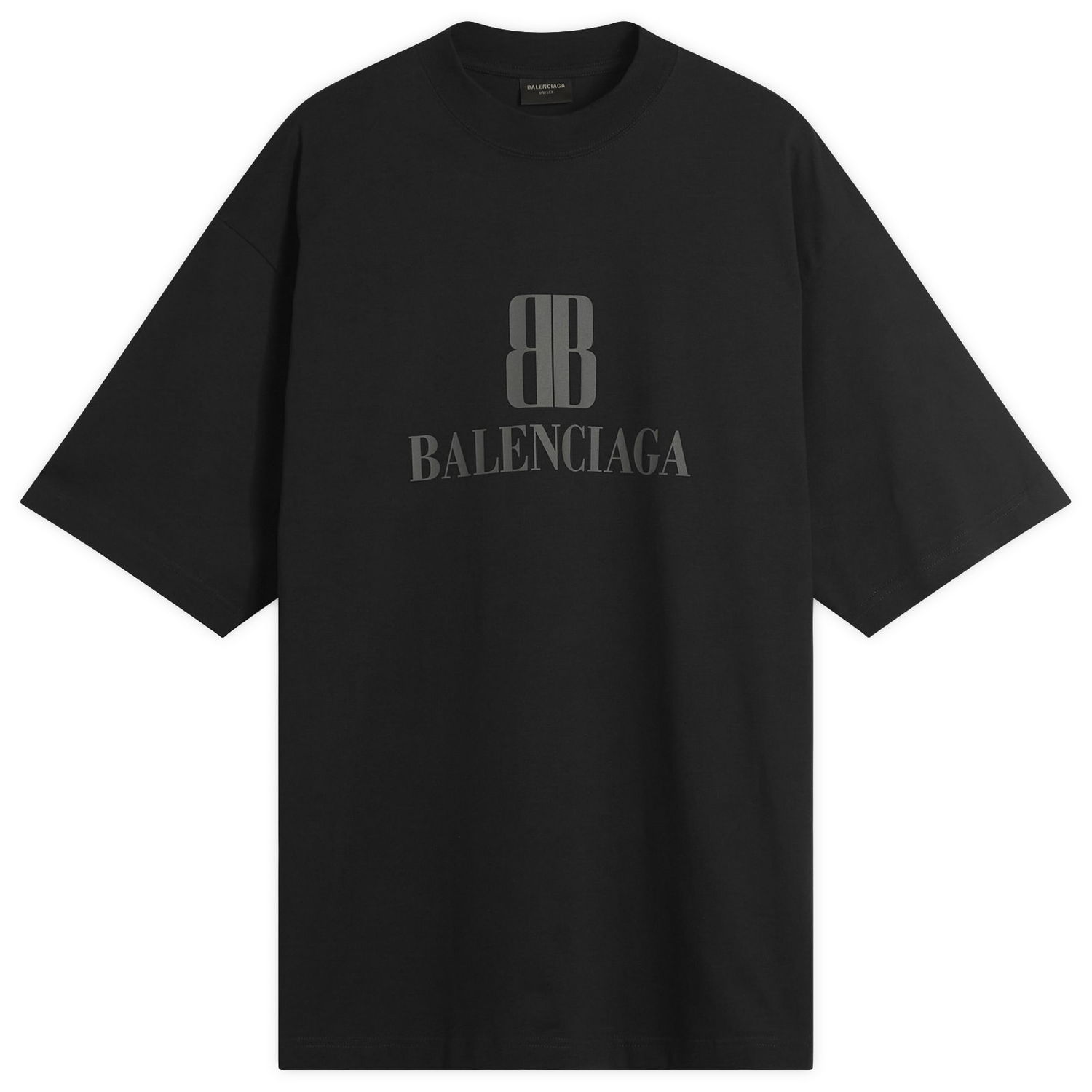Tričko Balenciaga Nano BB Logo Dry Jersey Medium Fit T-Shirt, Size Large Čierna | 764235-TSVO2-1083, 1