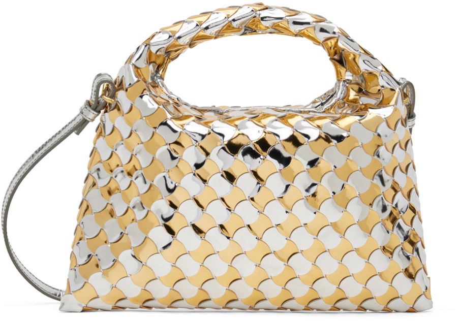 Taška cez rameno Bottega Veneta Mini Shoulder Bag Metalická | 777572 V3X72, 0
