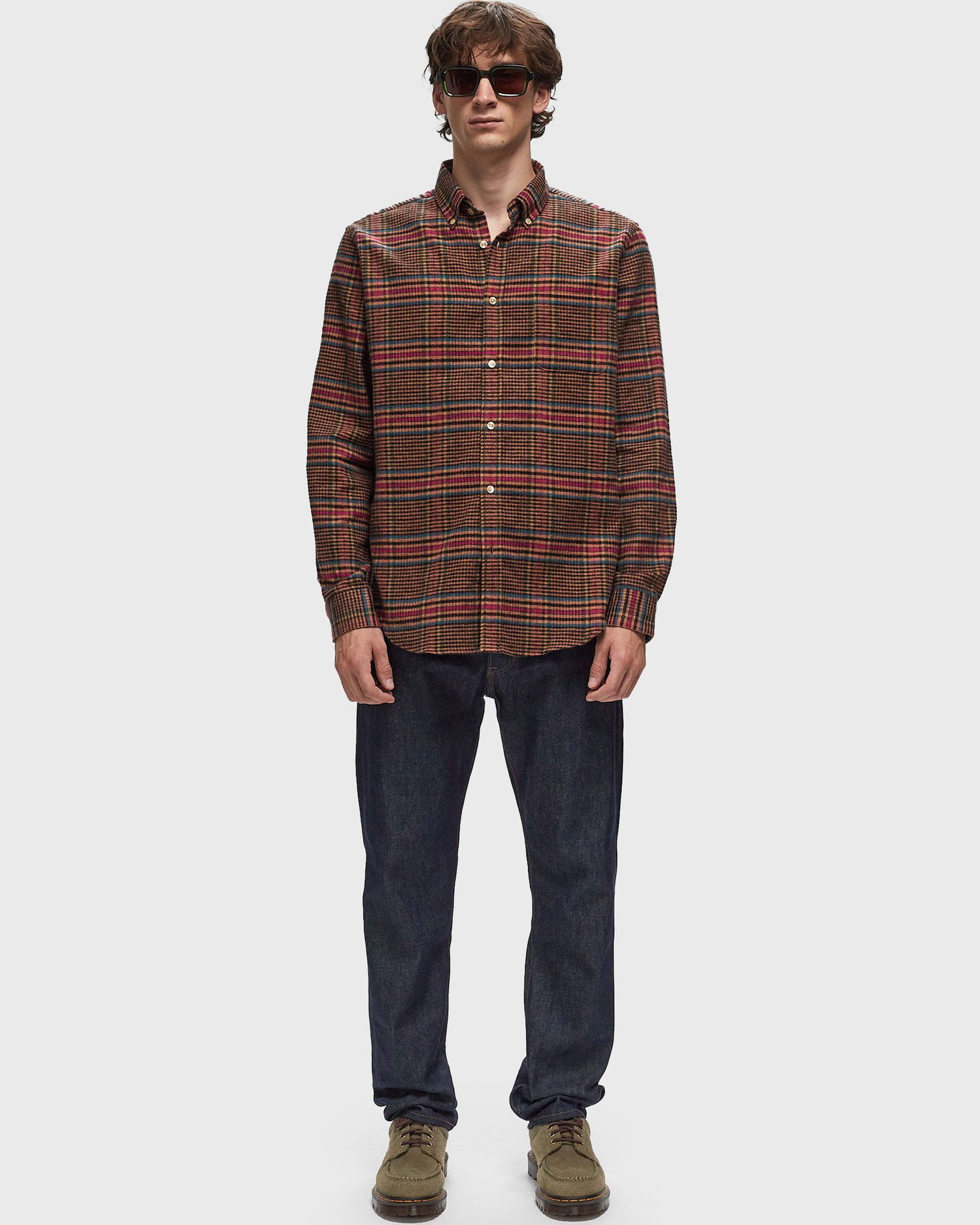 Košeľa Portuguese Flannel Flannel Long Sleeve Shirt Vínová | AW24.070.PONTE, 1