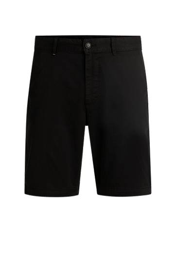 Šortky BOSS Slim-Fit Stretch Cotton Twill Shorts Čierna | 50536723, 0