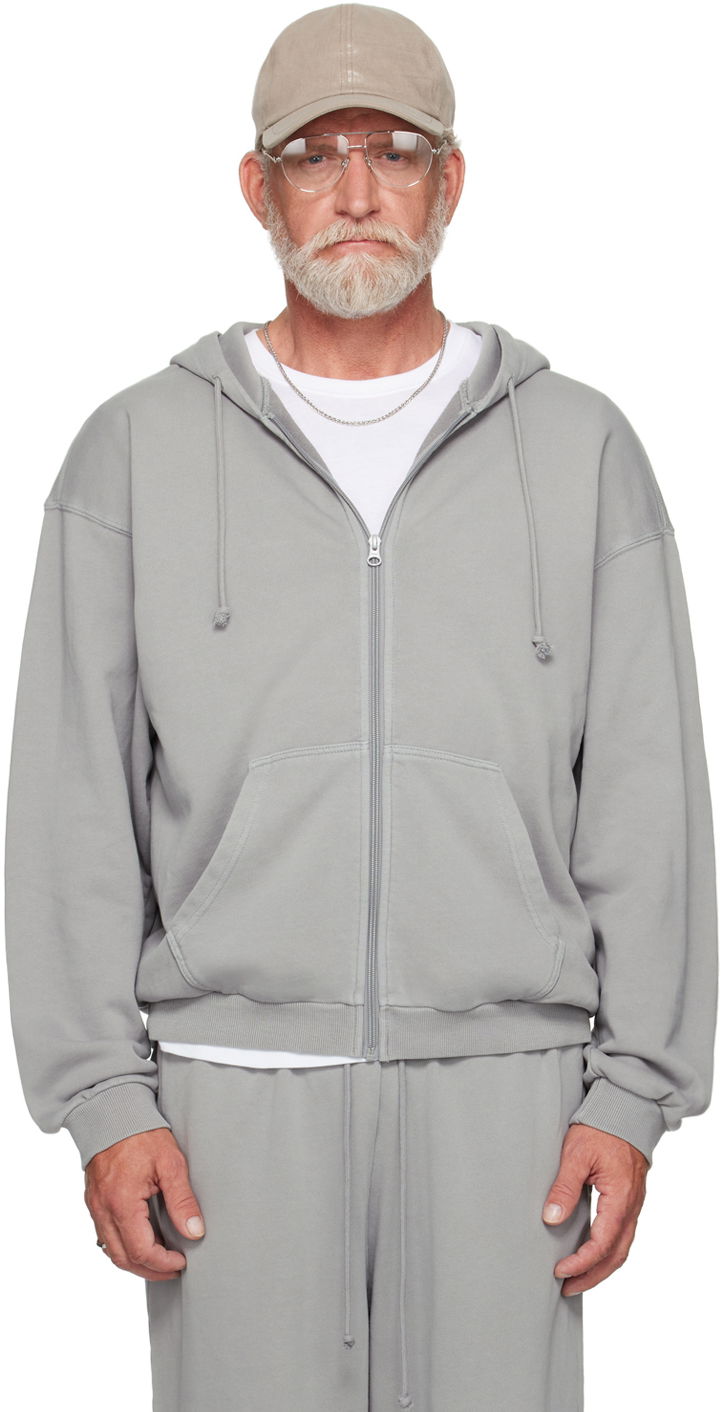 Mikina SKIMS Terry Relaxed Fit Zip Hoodie Šedá | TP-ZUP-5254M, 0