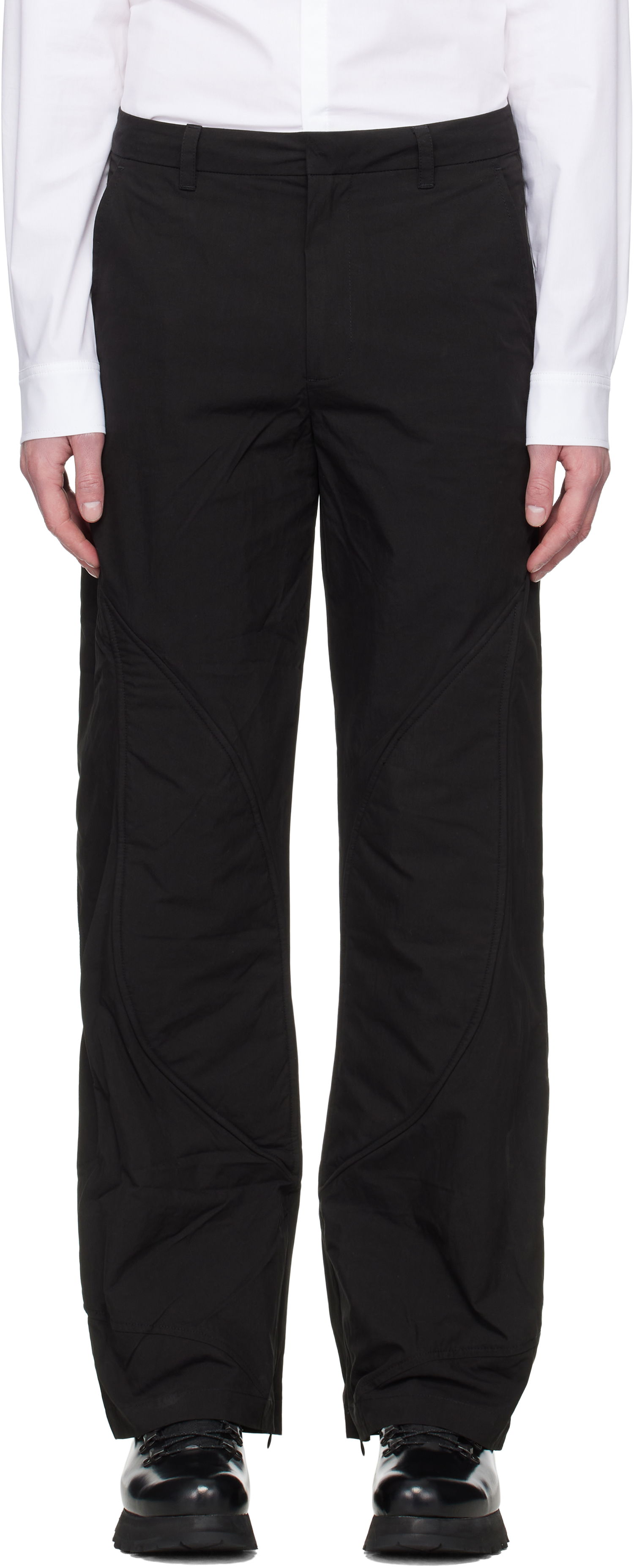 Cargo nohavice HELIOT EMIL Heliot Emil Concordance Puffed Cargo Trousers Čierna | SS25_M_10_108_BLK01_CO, 0