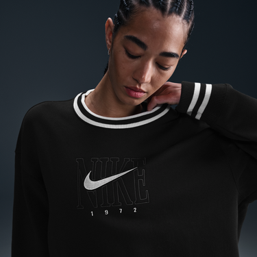 Sveter Nike Sportswear Phoenix Fleece Crew Sweatshirt Čierna | HJ0949-010, 4