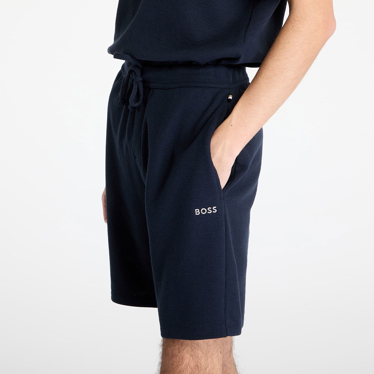 Šortky BOSS Hugo Boss Waffle Shorts Navy | 50535884-403, 1
