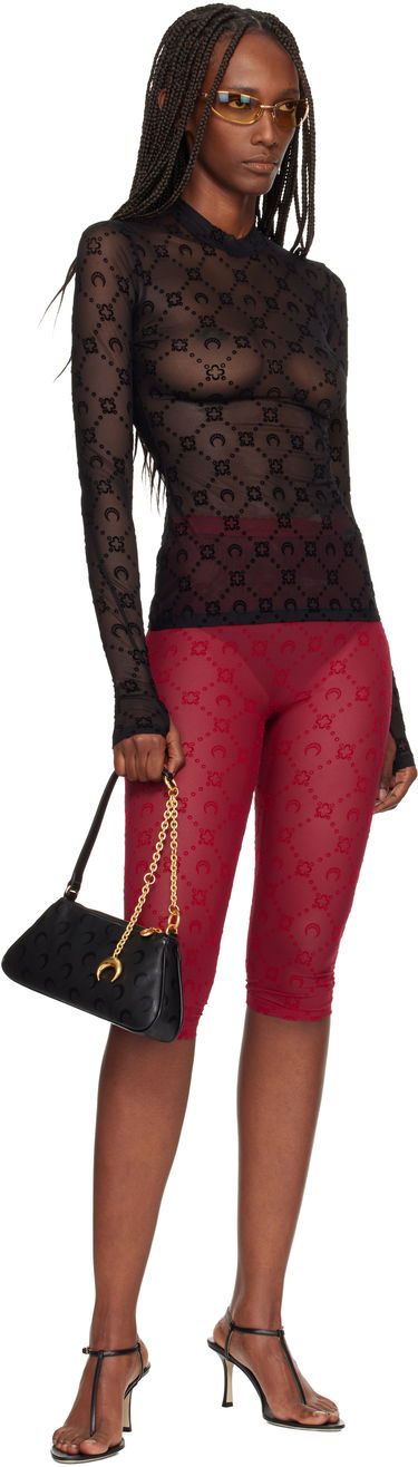 Taška cez rameno Marine Serre Marine Serre Moon Canvas Core Bag Čierna | WSB001ARWOV0040, 3