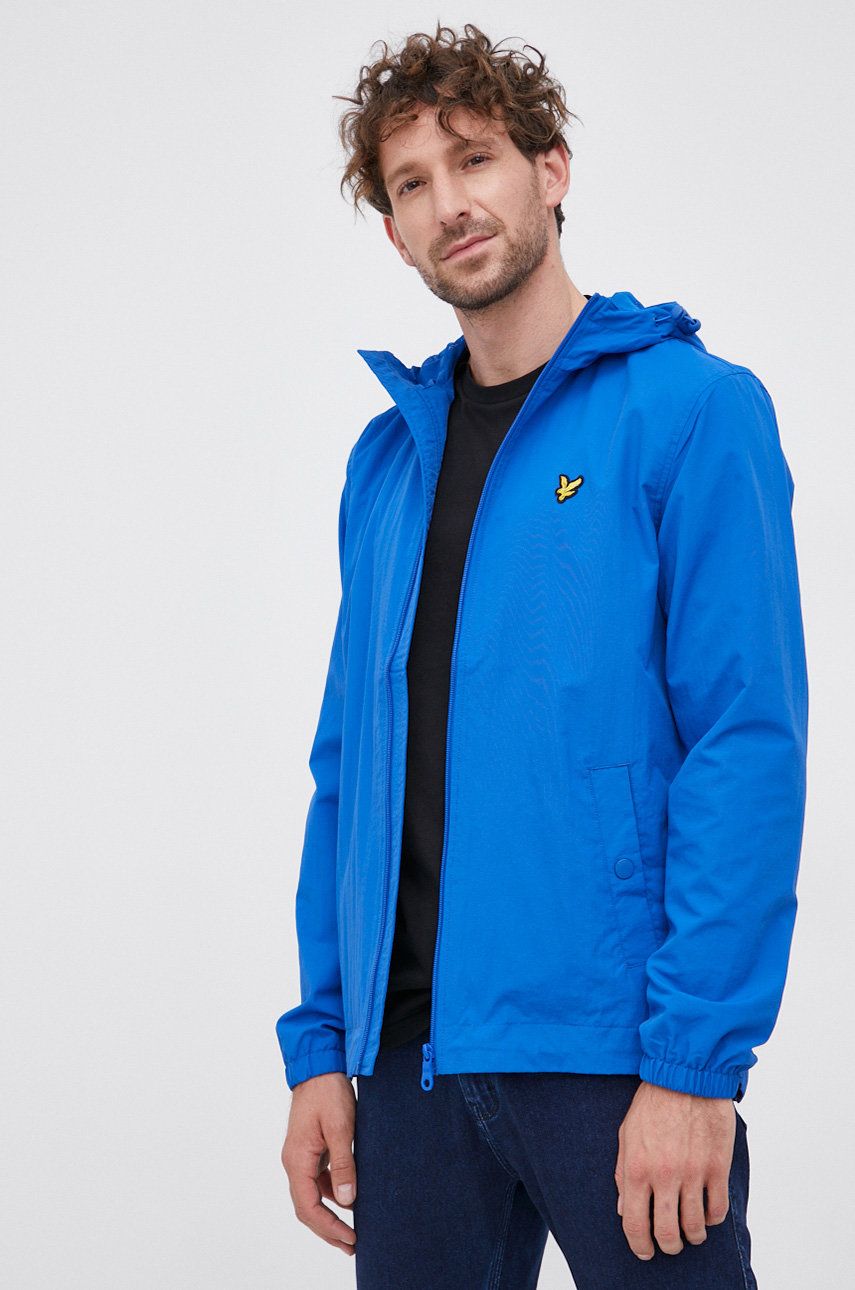 Vetrovka Lyle & Scott Zip Through Hooded Jacket Modrá | JK464V.W489, 0