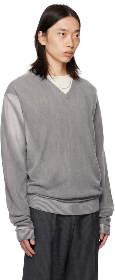 Sveter OUR LEGACY Our Legacy Parallel V-Neck Sweater Šedá | M4253PGS, 1