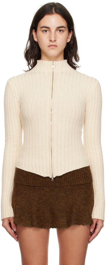 Sveter GUIZIO Guizio Nell Zip Cardigan Béžová | F23631S020, 0