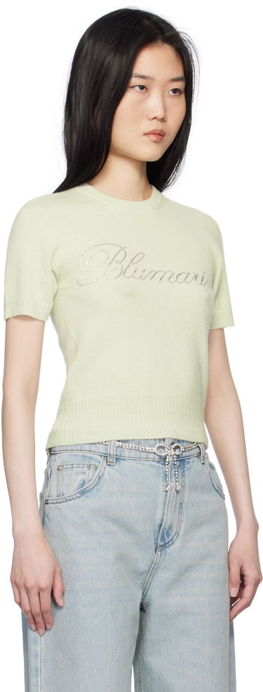 Sveter Blumarine Blumarine Cashmere Cropped Sweater Zelené | P522M548A, 1