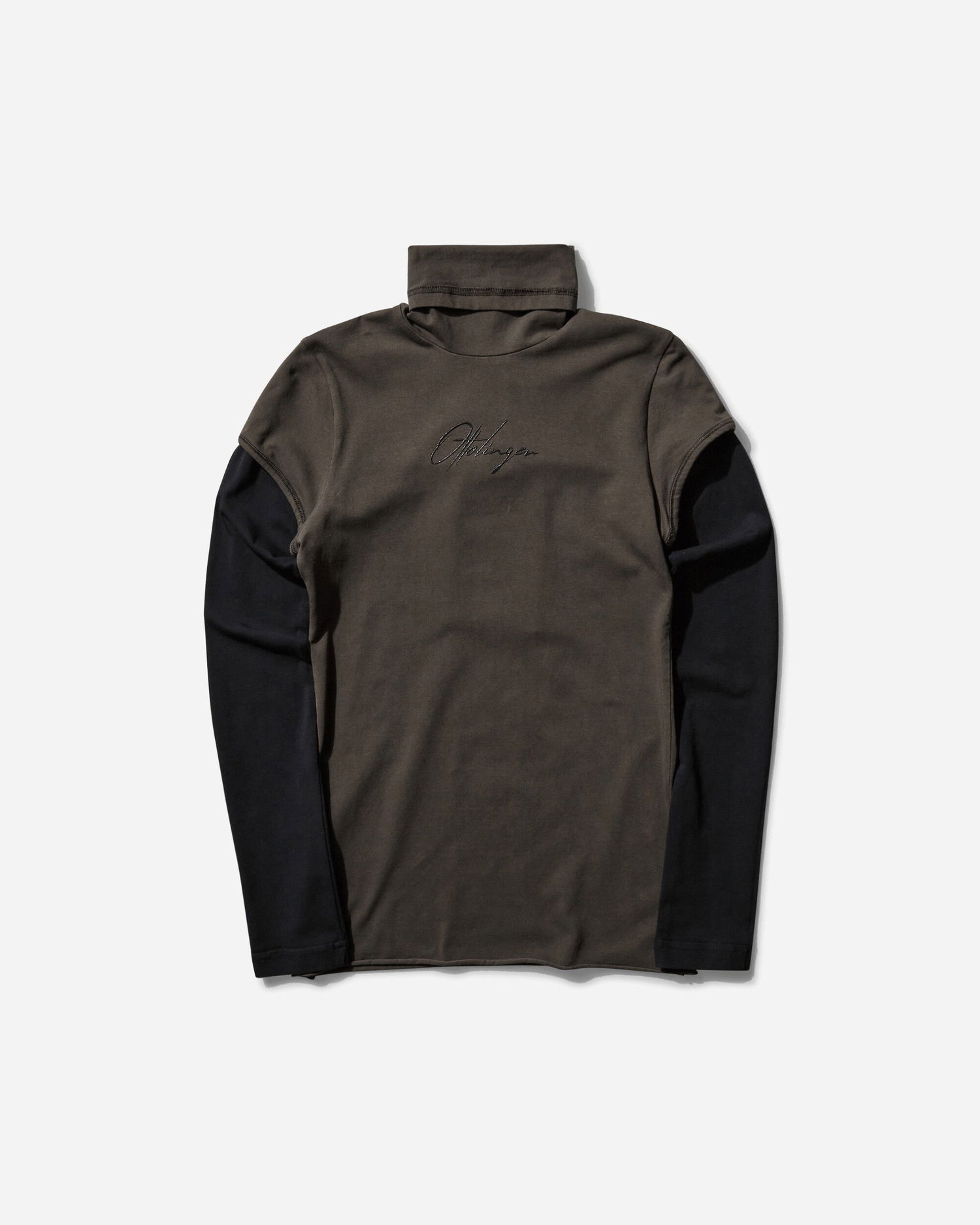 Tričko Ottolinger Layered Logo Longsleeve T-Shirt Hnedá | 1150301521 BRW, 1