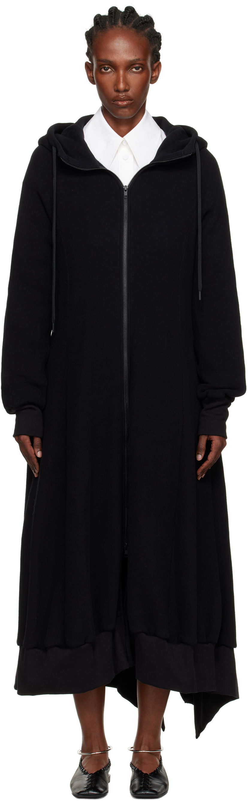 Šaty Yohji Yamamoto YOHJI YAMAMOTO Hooded Track Maxi Dress Čierna | FM-D51-002