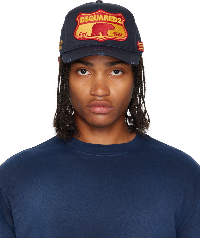 Šiltovka DSQUARED2 Dsquared2 Baseball Cap with Patch Navy | BCM0493 05C00001 3073