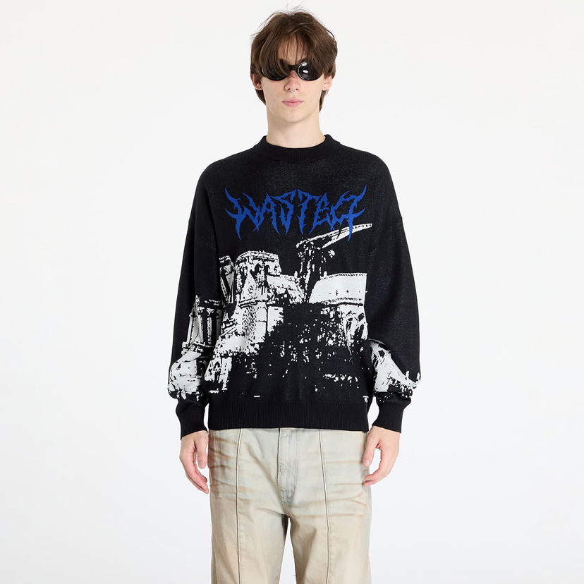 Sveter Wasted Paris Vault Sweater Black Čierna | WP_000224