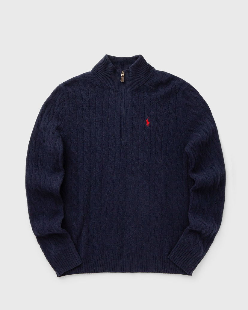 Sveter Polo by Ralph Lauren Cable-Knit Quarter-Zip Pullover Navy | 710876766002