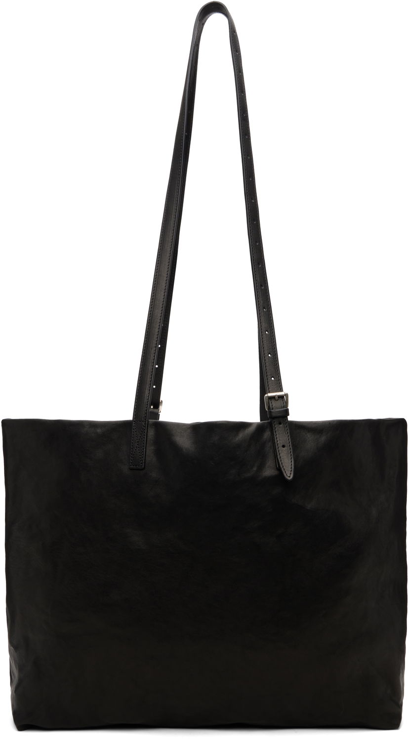Tote bag Ann Demeulemeester Ann Demeulemeester Bes Leather Tote Čierna | B0012968-LT137-099
