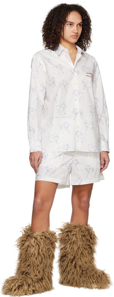 Boxerky Stella McCartney Stella McCartney Sheep Can Never Sleep Print Shorts Biela | 6030333BSSH7, 3