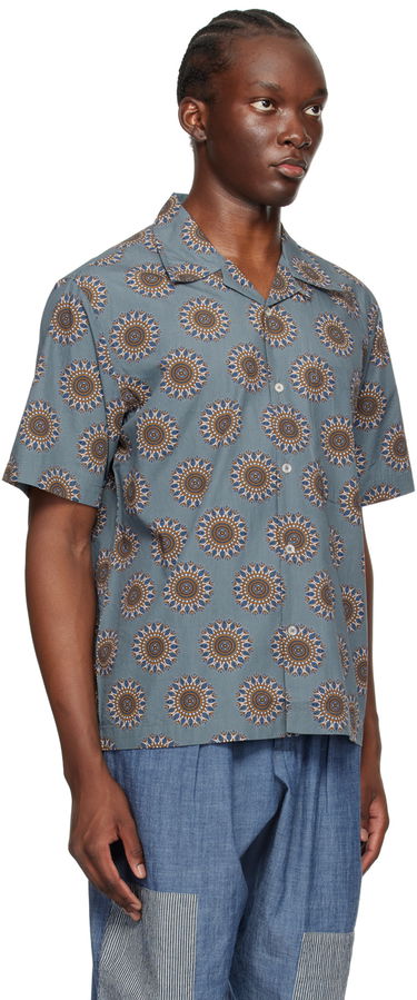 Košeľa Universal Works Universal Works Camp Print Shirt Modrá | P3061, 1