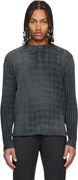 T-Ally-Pie Long Sleeve Patterned Ribbed Henley