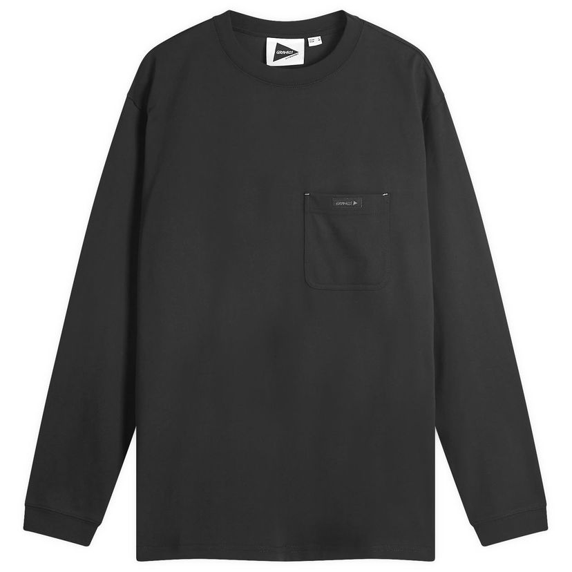 Tričko GRAMICCI And Wander Backprint x Long Sleeve T-Shirt Black Čierna | GUT4-F3015-BLK