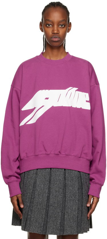 Mikina We11done Graphic Sweatshirt Fialová | WD-TS3-22-820-U-PP, 0