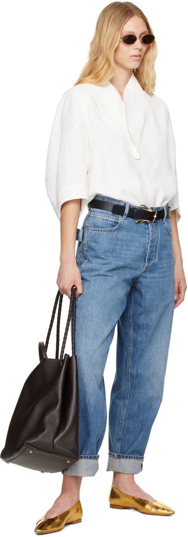 Opasok Bottega Veneta Bottega Veneta Rabbit Buckle Belt Čierna | 826201 VALKO, 2