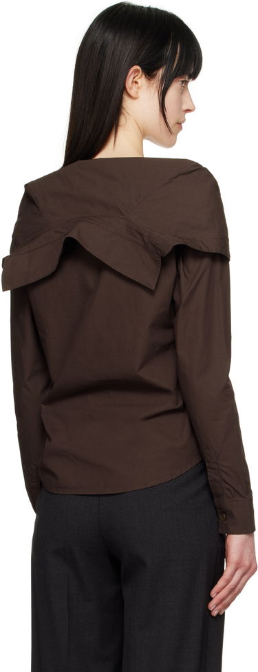 Košeľa OUR LEGACY OUR LEGACY Kaonashi Off Shoulder Shirt Hnedá | W2252KH, 2