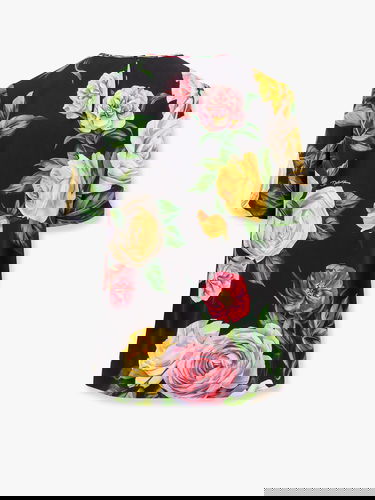 Tričko Dolce & Gabbana Dolce & Gabbana Rose Print T-Shirt Čierna | F7AO2TFSA7BHN5IY, 1