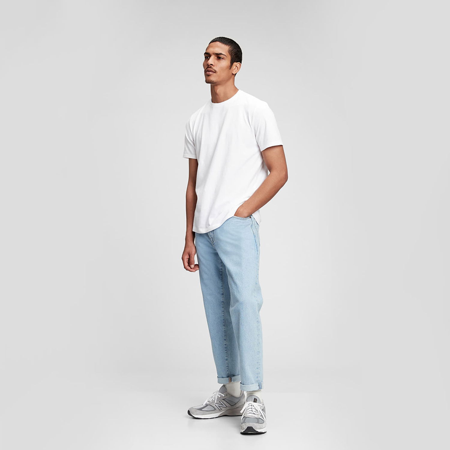 Tričko GAP Basic Tee Optic White 3 Biela | 440775-00, 1
