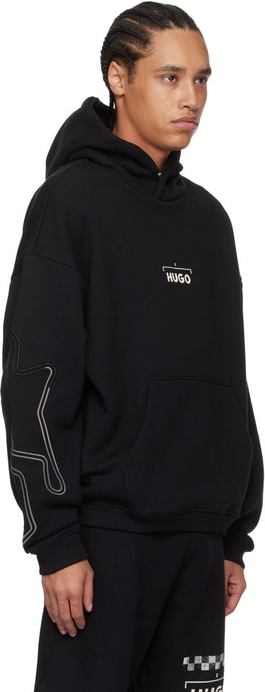 Mikina BOSS HUGO Racing Print Hoodie Čierna | 50531738, 1