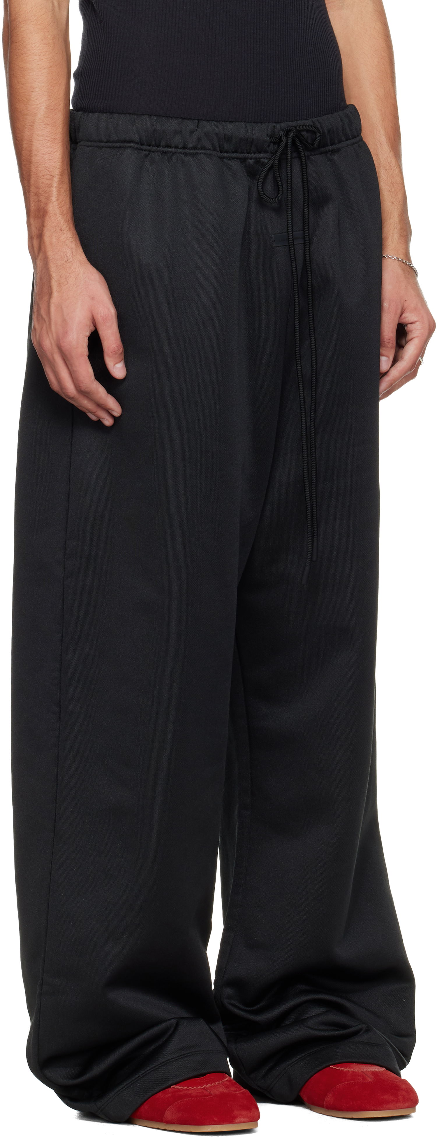 Tepláky Fear of God ESSENTIALS Holiday Satin Fleece Lounge Sweatpants Čierna | 130HO258271F, 1