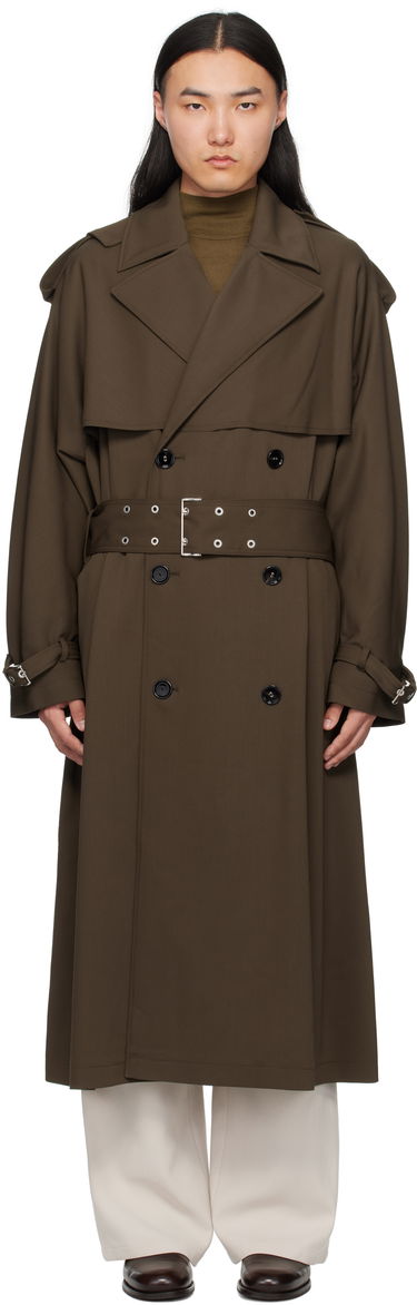 Trenčkot AMI AMI Paris Wool Trench Coat Zelené | HJK604.WV0067, 0