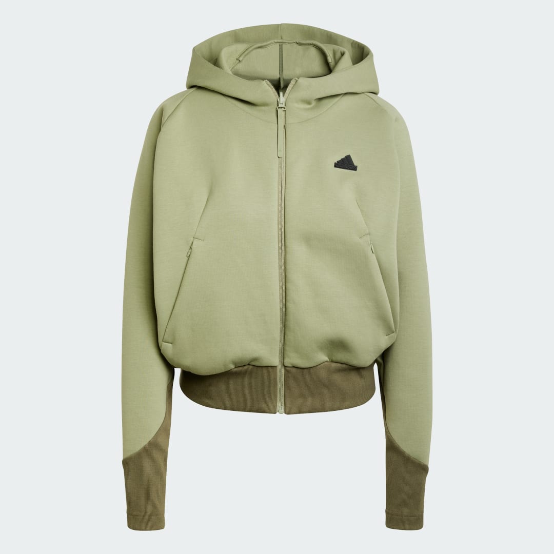 Mikina adidas Performance Z.N.E. Full-Zip Hoodie Zelené | IW7752, 1