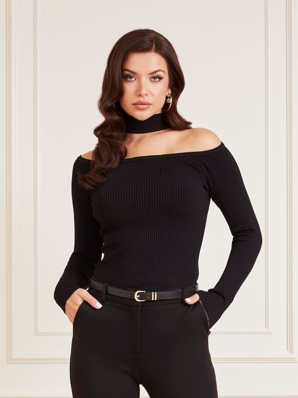 Marciano Off Shoulder Sweater Top