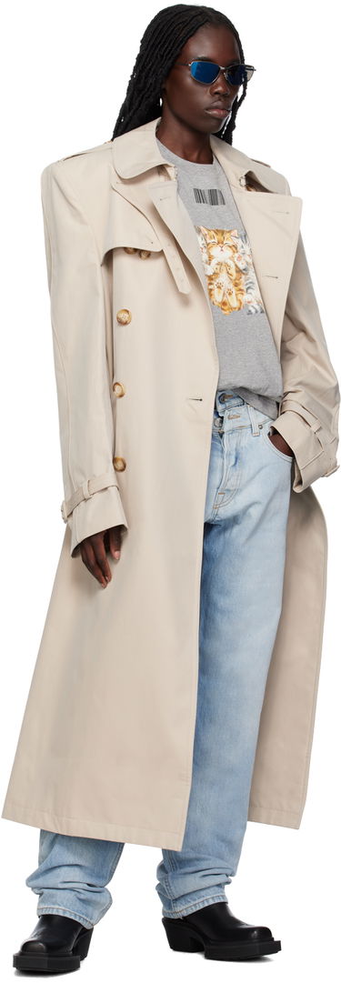 Trenčkot VETEMENTS VTMNTS Tailored Trench Coat Béžová | VL18CO300W, 3
