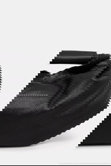 Kabelka Maison Margiela MM6 Maison Margiela Japanese Draped Mini Leather Bag Čierna | SB5WD0029, 2