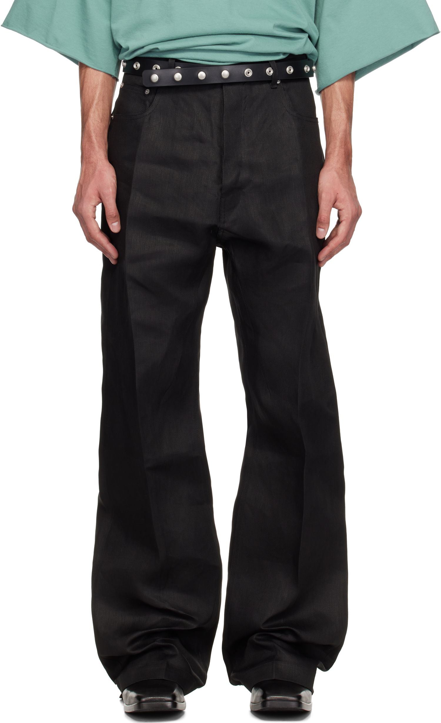 Nohavice Rick Owens Rick Owens Hollywood Geth Trousers Čierna | RU01E5333 TWL, 0