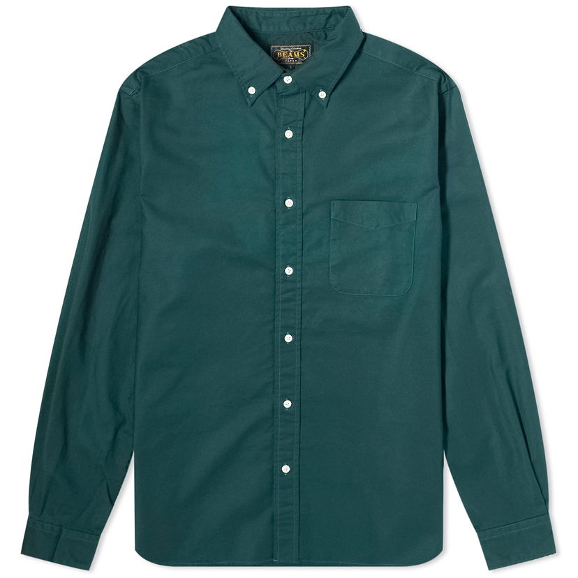 Košeľa BEAMS Beams Plus Button Down Oxford Shirt, Size Small Zelené | 3811-0086-139-65