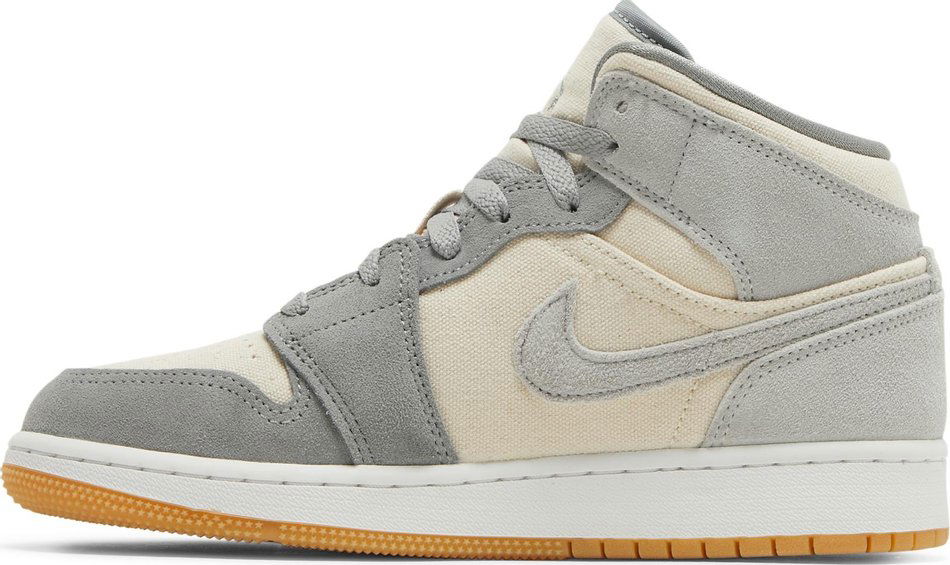 Air Jordan 1 Mid SE "Coconut Milk Particle Grey" GS