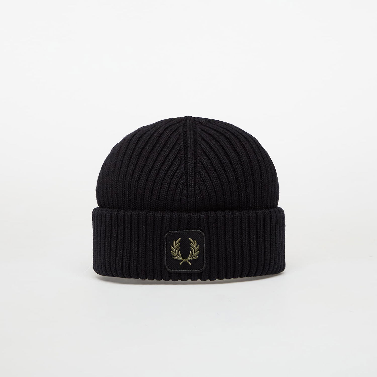 Kulicha Fred Perry FRED PERRY Cotton Ribbed Beanie Čierna | C1138 102, 0