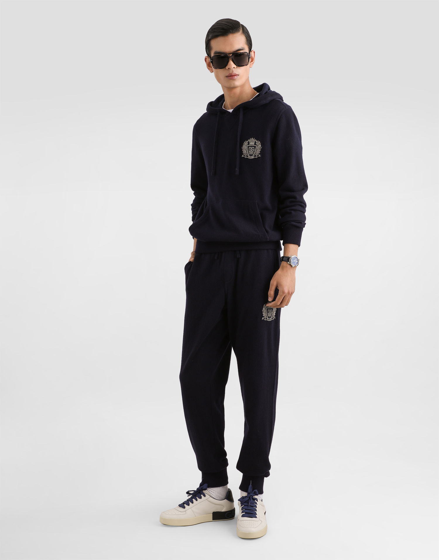 Tepláky Dolce & Gabbana Dolce & Gabbana Smooth Cashmere Trousers 46 Navy | GXU27ZJBWIRB0665, 1