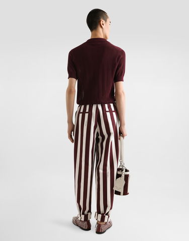 Nohavice Dolce & Gabbana Dolce & Gabbana Striped Cotton Jacquard Cropped Pants Rôznofarebný | GP10DTFS6OHHA9WR, 2