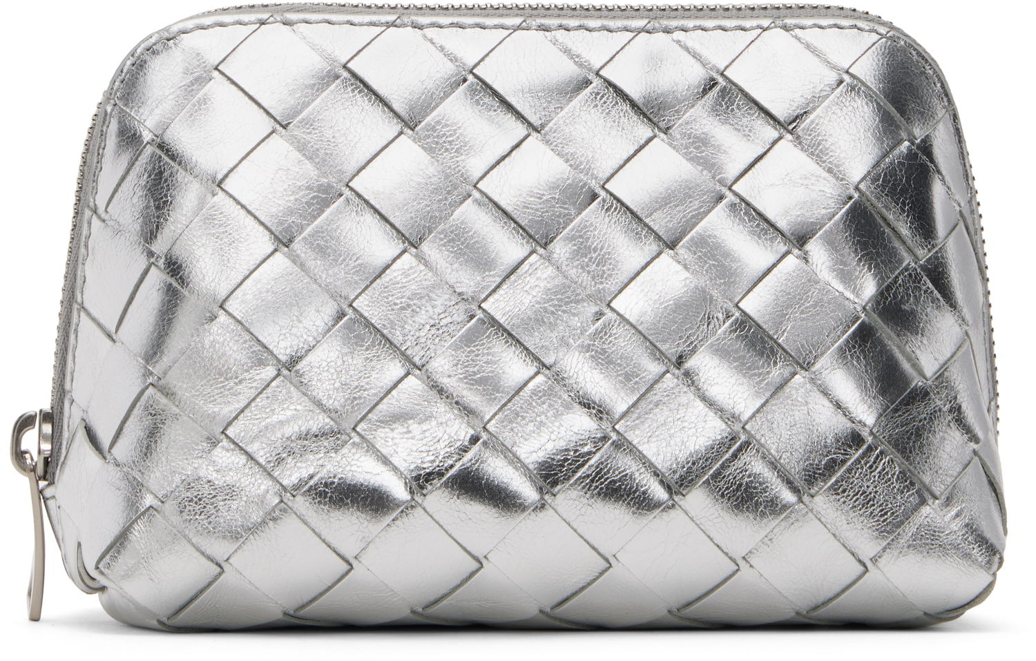 Peňaženka Bottega Veneta Bottega Veneta Intrecciato Small Half-Moon Pouch Metalická | 764044 V4P10, 0