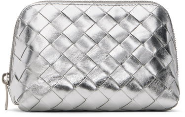 Peňaženka Bottega Veneta Bottega Veneta Intrecciato Small Half-Moon Pouch Metalická | 764044 V4P10, 0